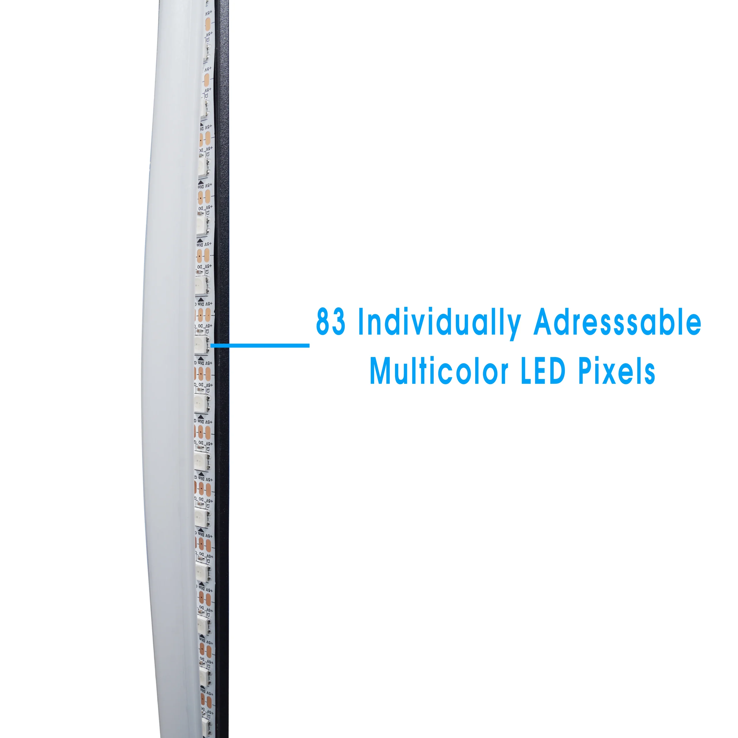 83 addressable LED pixels